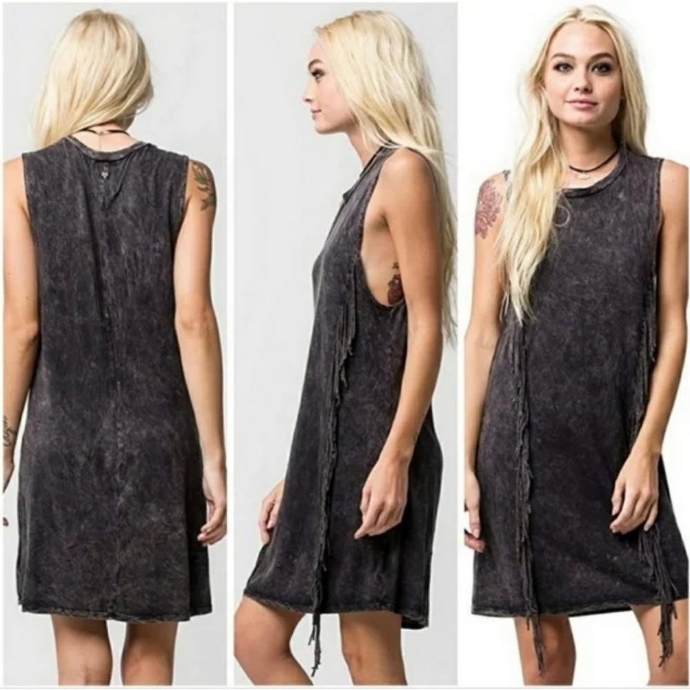 Billabong Fringe With Me Tank Mini Dress